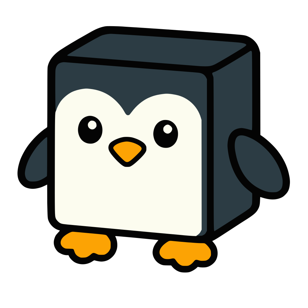 cube penguin with solid style
